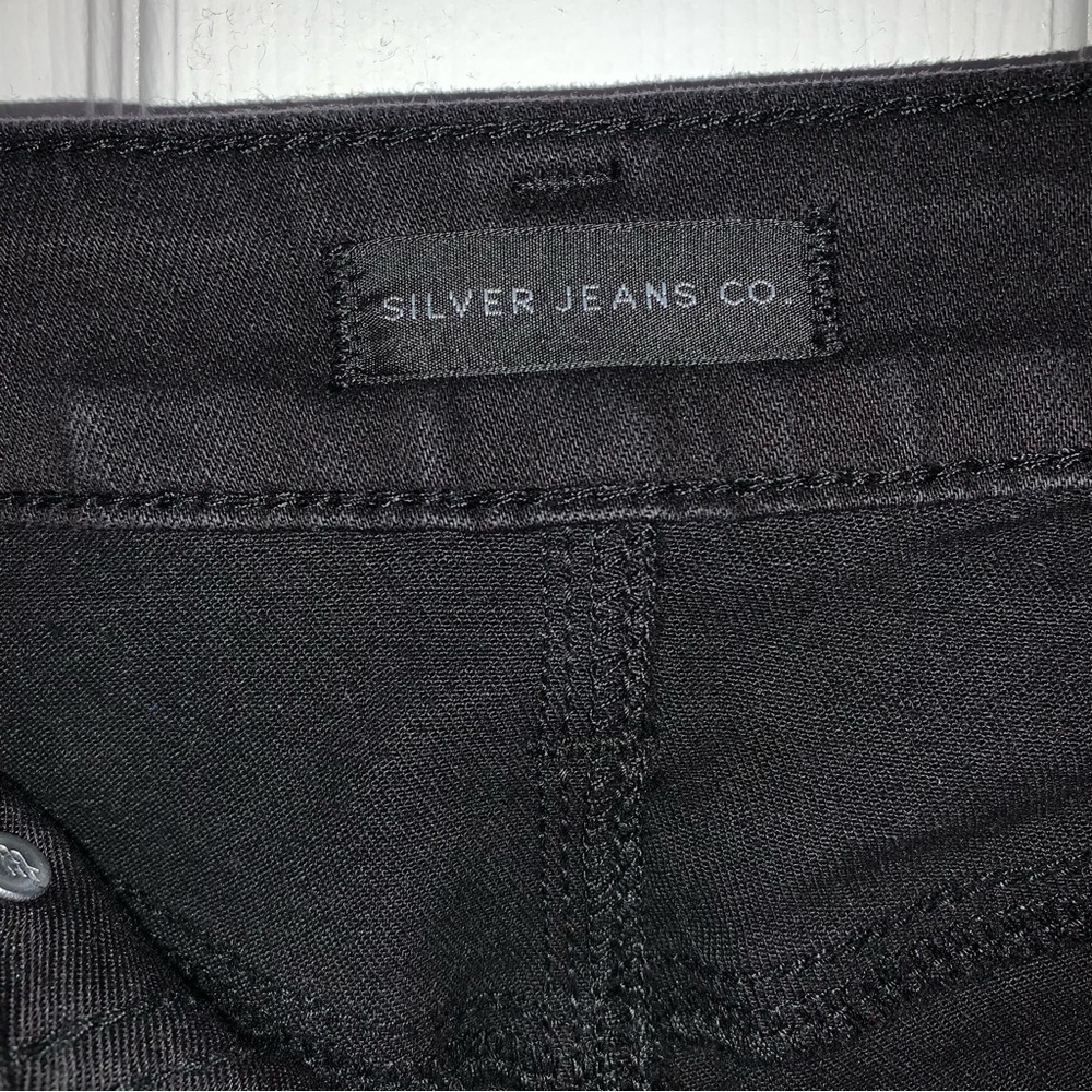 Black Mid Rise Jeans - Picture 2 of 2